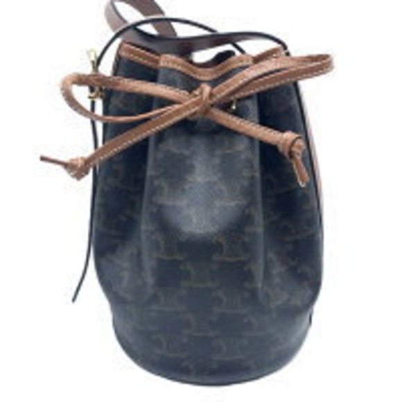 Celine Triomphe Drawstring Bag Calfskin A - Picture 1 of 5